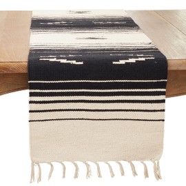 Handwoven Southwestern Table Runner with Fringe Detailing