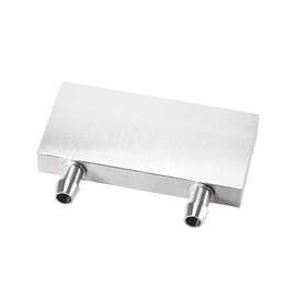 DMiotech 40 x 80 x 12mm Aluminum Water Block Computer Cooling Polished Radiator with Long Side Spout for PC Cooler