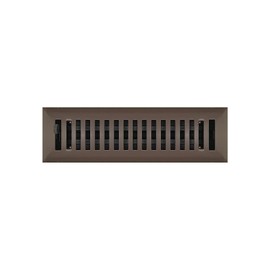 Oil Rubbed Bronze Plated Steel Contemporary Register for Floor/Wall Use - 2" x 10"
