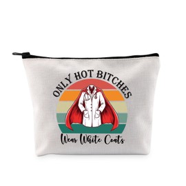 G2TUP New Doctor Themed Gift Wear White Coats Makeup Bag White Coat Ceremony Cosmetic Bag Doctorate Gift (Wear White Coats MB)