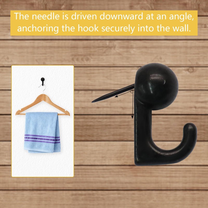 Cionyce 30 Pcs Metal Push Pin Hooks, Wall Pins for