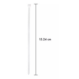 CNX Cinchos De Nylon De 6  Transparentes, 5 Paquetes De 75 Pieza