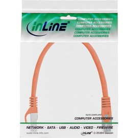 InLine® Patch cord, InLine®, S-FTP, Cat. 5e, orange 0.3m 1 item
