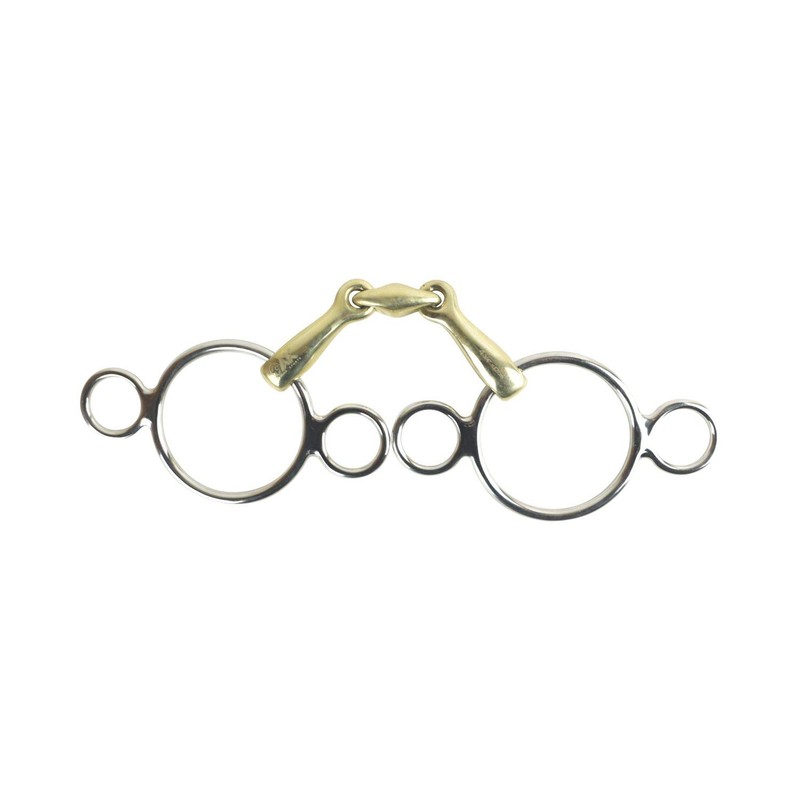 AK Toggle 3 Rings with Rider Jaws German Silver Double
