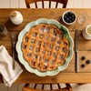 ZEBERBO 10.2 Inch Ceramic Pie Pan, Fluted Deep Pie Dish,