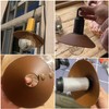 SquEqu 2 Pack Tent Lamp Shades PU Leather Detachable Camping