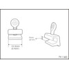 QCAA Single Small Sliding Window Security Lock, Aluminum, White Coated,