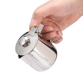 Cocoarm Stainless Steel Frothing Pitcher, Latte Coffee Art Coffee Cup Milk Frothing Pitcher Jug with Lid for Office, Kitchen (1000ML), Cocoarm95n3dztvxh-04