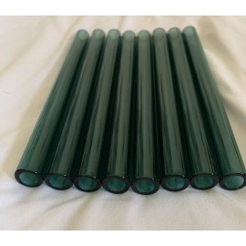 PYREX 6" Green Glass Pyrex Tubing 10 Tubes 12 mm OD 8 mm ID 2mm Thick Wall