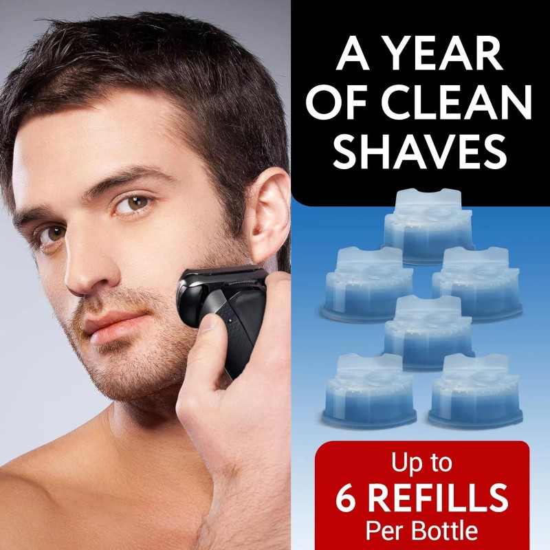 Impresa Electric Shaver Cleaning Solution for Braun Clean & Renew