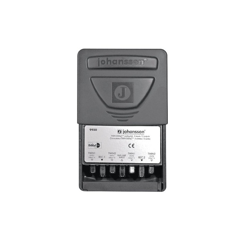 Johansson 5/2 Twin DiSEqC multiple Switch with Weather protection