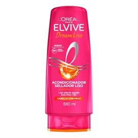 L'Oréal Paris Elvive Dream Liso Acondicionador, Efecto Keratina Anti Frizz Hasta por 72h, Resistente a la Humedad, Cabello Liso y Sedoso, 680ml