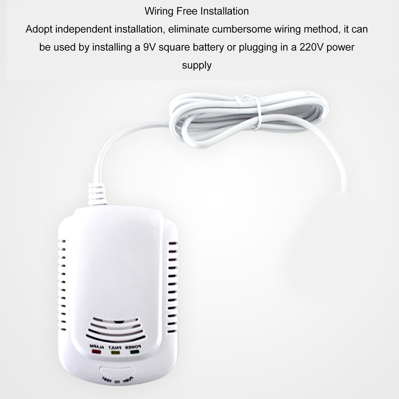 Natural Gas Detector High Sensitivity Dual Sensor Intelligent Detection CO