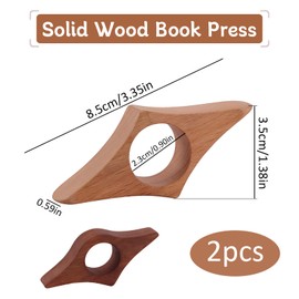 Book Page Holder,RoadLoo 2PCS Handmade Wooden Thumb Book Page Holder Reading Accessories Wooden Bookmark Opener Thumb Book Holder for Readers Book Lovers Bookworm Literary