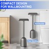 Upgraded Toilet Plunger with Holder, Wall Mounted Toilet Bowl Plunger