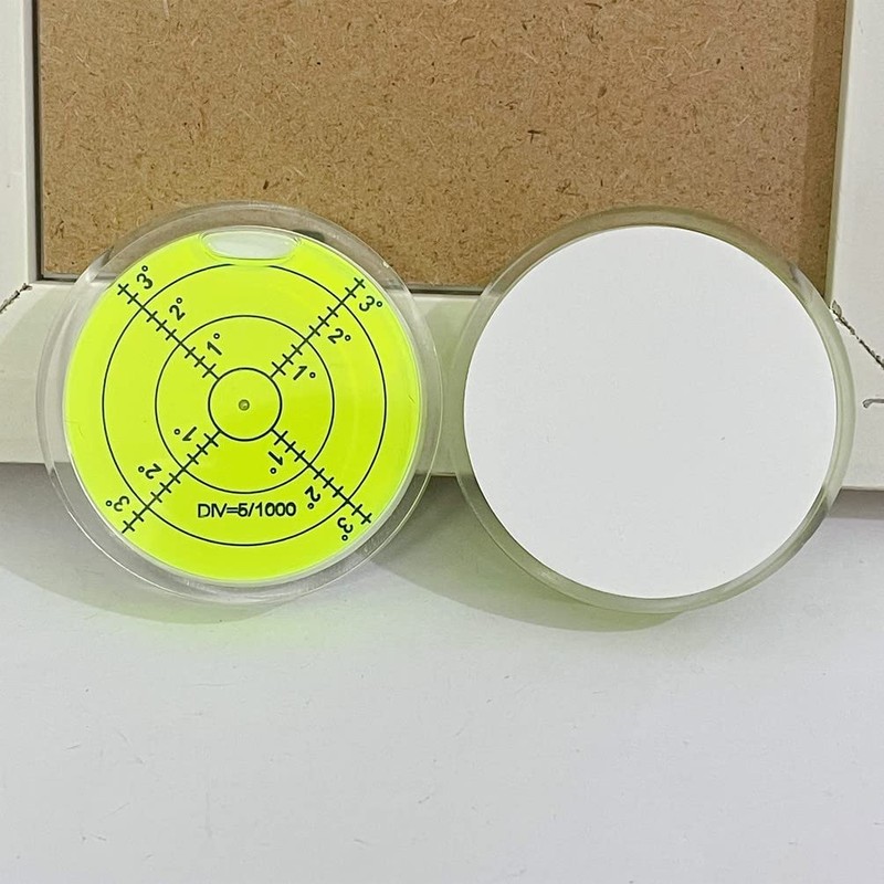 SIZIKJXGHWYI Circular Bubble Level with Double Sided Adhesive Bottom Spirit