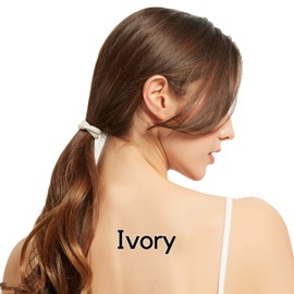 HBY - Corbatas para cabello grueso o rizado. Caballos sin costuras antideslizantes para coletas, para el pelo, 8 mm, 12 unidades, color camel