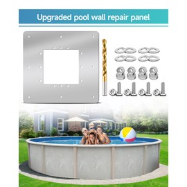 EXODIOS Standard Pool Skimmer Repair Kit, 12.5" W 12" H Pool Wall Repair Panel, 304 Stainless Steel, Fit for Hayward SP1091LX, 1094 SPA, SP-2094, 10950M, 1094 H, Hydrotools 8940