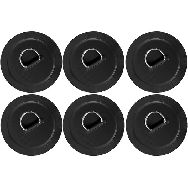 TONLOOEEL 6 Pack 4.33" Stainless Steel D-Ring Circular Patch for