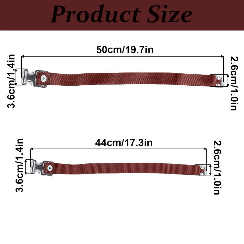 1 Pair Drywall Stilts Leg Band Straps Replacement, Brown Canvas