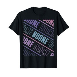 Diagonal Boone Pattern Boone Purple T-Shirt
