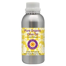 Deve Herbes Pure Organic Olive Oil (Olea europaea) Cold Pressed 630ml (21 oz)