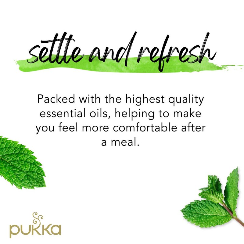 Pukka Organic Tea Bags, Three Mint Herbal Tea, 20 Tea