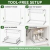 2-Tier Under Sink Organizer Pull-Out Sliding Drawer Rack, White