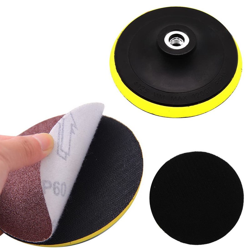 Sanding Pad, Φ4.9 inches (125 mm) Pneumatic Grinder, Hook and