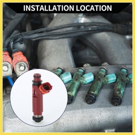 PARSKILO No.MD357267 Fuel Injector for Mitsubishi Montero 2001-2002 3.5L for Mitsubishi 6G74 Motor 3.5L / Engine Fuel Injection Nozzle/Durable / 1 Pc Red Benefit