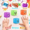Mini Smile Face Stress Ball for Kid 4 Pack, Funny