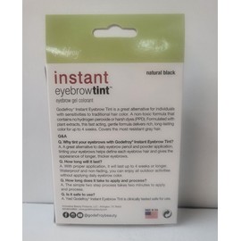 GODEFROY Natural Black Instant Eyebrow Tint ~ 3 Applications~ Lot of 2 Packs