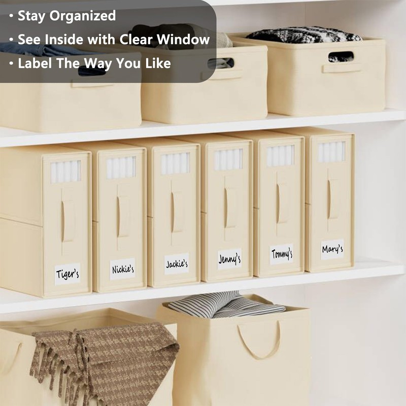 SheetCube Bed Sheet Organizers and Storage 8 Pack, Foldable Linen