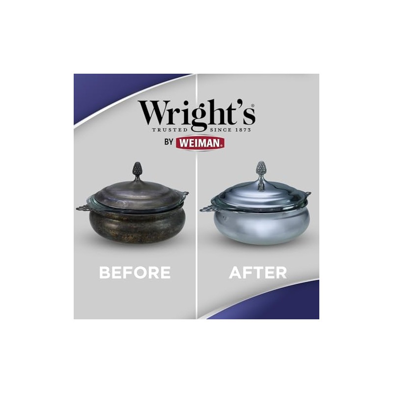 Wright's Silver Cleaner and Polish Cream - 237ml with Polishing