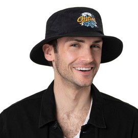 Stetson Fast Dry Bucket Sun Hat - Plain Hat with Patch - Fishing Hat for Women - UV Protection 40+ - Packable - Spring/Summer, black