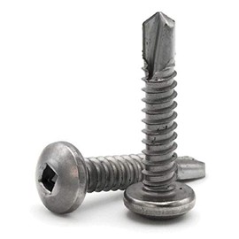 #8 Square Drive Pan Head Self Drilling Screws 410 Stainless Steel TEK Sheet Metal Screws #8 x 1/2 inch Qty 100
