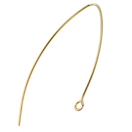 .925 Sterling Silver Ear Wire Earwires French Hook Dangle Earring Connector/Findings/Bright Yellow Gold