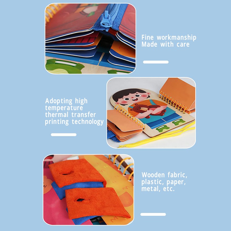 Learning to Dress Board Wooden Early Learning Basic Life Skills