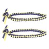 2Pcs Ribbon Leis Double Braided Necklace Graduation Congrats Accessory for