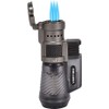 Vertigo Cyclone Triple Torch Cigar Lighter Charcoal or Clear 3