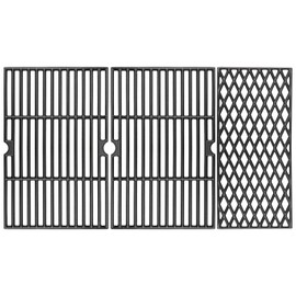 Cast Iron Grill Grates for Dyna glo DGH474CRP DGH483CRP DGF493BNP DGF493PNP-D DGB495SDP DGB495SDP-D DGB493SPB DGB463CNP DGB494SPB 70-01-911 70-02-656, Cooking Grate Replacement Part, 3 pieces
