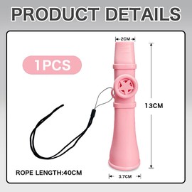 Reusable Kazoo, Easy to Play Kazoo for Adults and Children, Children's Musical Instrument Kazoo, Kazoo Saxophone with Lanyard (Pink)