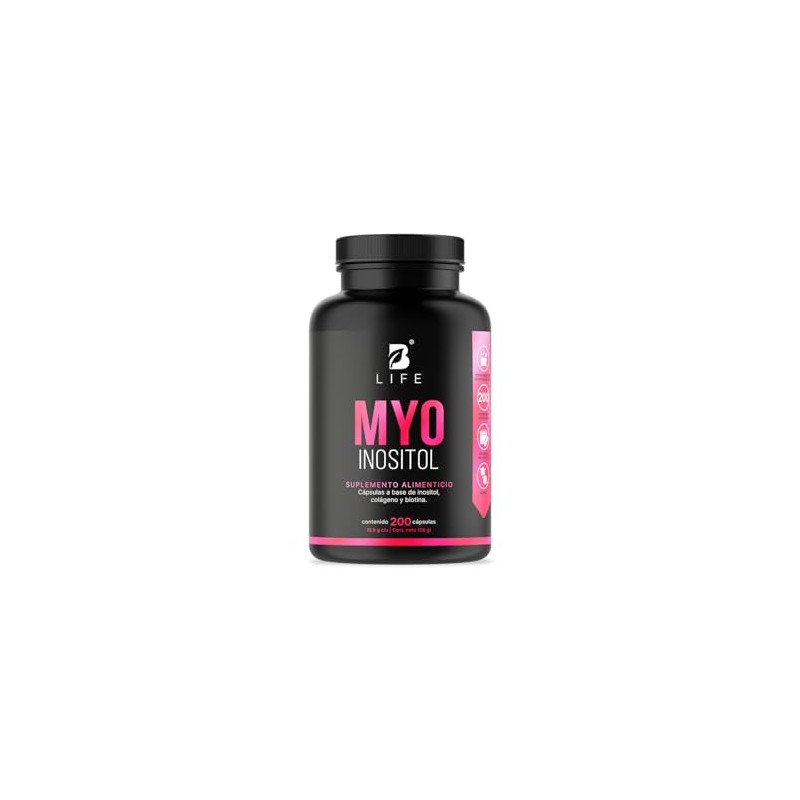 B Life Company | Inositol de 200 Cápsulas de 500