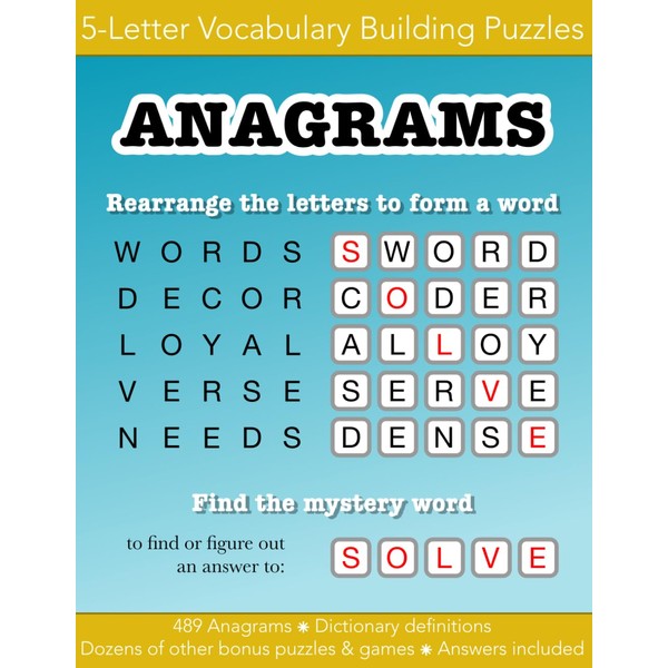 Anagrams 5-letter vocabulary building word puzzles and other games: Education