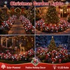 Sukesou Solar Christmas Firefly Lights, 2 Pack 6LED Red &