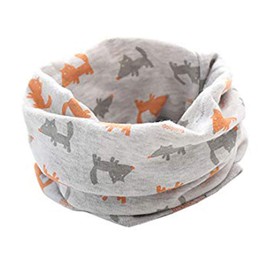 Boomly Baby Loop Scarf Collar Autumn Warm Neckerchief Cotton Scarf O-Ring Neck Warmer Bandana Round Scarf Children's Scarf -
