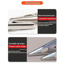 30pcs Alligator Clips Electrical Test Cable Crocodile Clips Metal Alligator Clips Crocodile Electrical Test Clamps Assortment Kit for Laboratory Testing 1.88inch