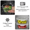 Bonita Home Square Glass Storage Container, Stackable BPA Free Airtight