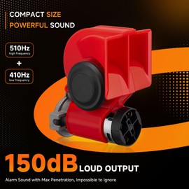 Train Horns for Truck, BANHAO Air Horn for Motorcycle, Train Car Pickup Vehicle 12V universal kit Super Loud