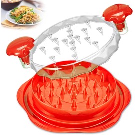 Chicken Shredder Tool Twist, Visible Chicken Breast Grinder Machine for Ground Food, Meat & Vegetables, Rose Red